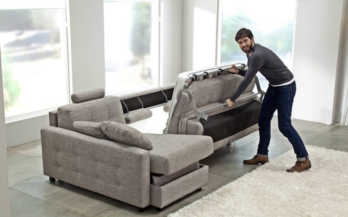 Canapé Convertible Noir - 180x90 Cm - Occasion