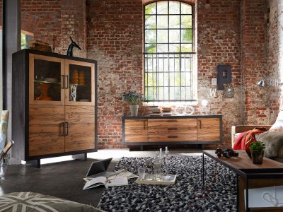 Ce séjour chêne rustique style industriel apporte un coté chaleureux à votre intérieur