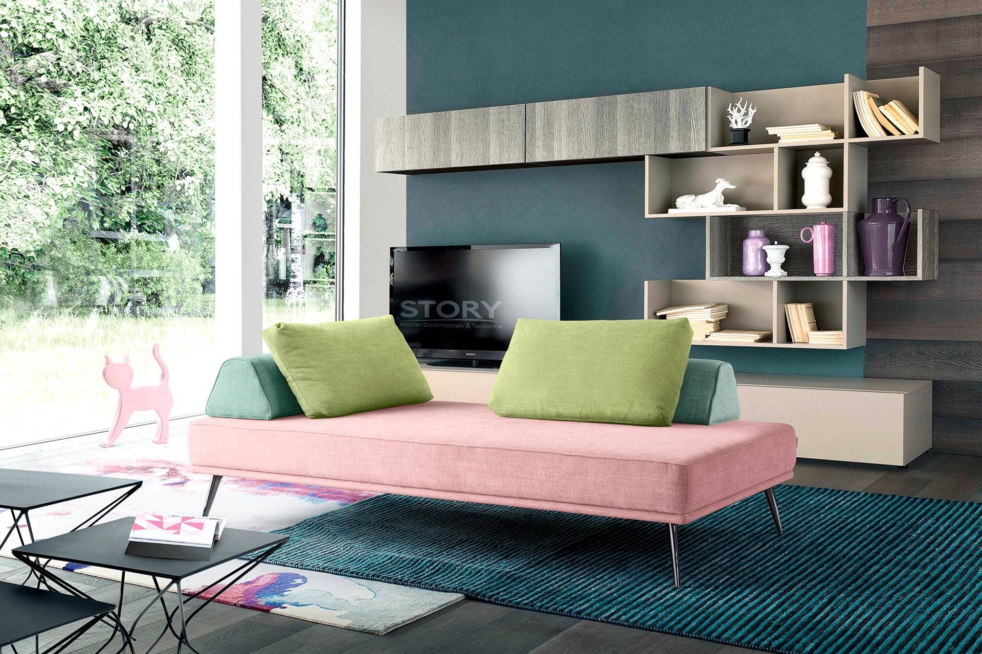 Banquette avec dossier coussin - Story