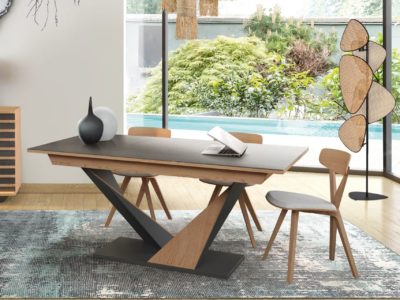 Séjour tendance bois et céramique avec éclairage LED - STORY