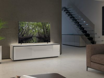 Meuble TV en verre brillant - STORY Mobilier contemporain et tendance