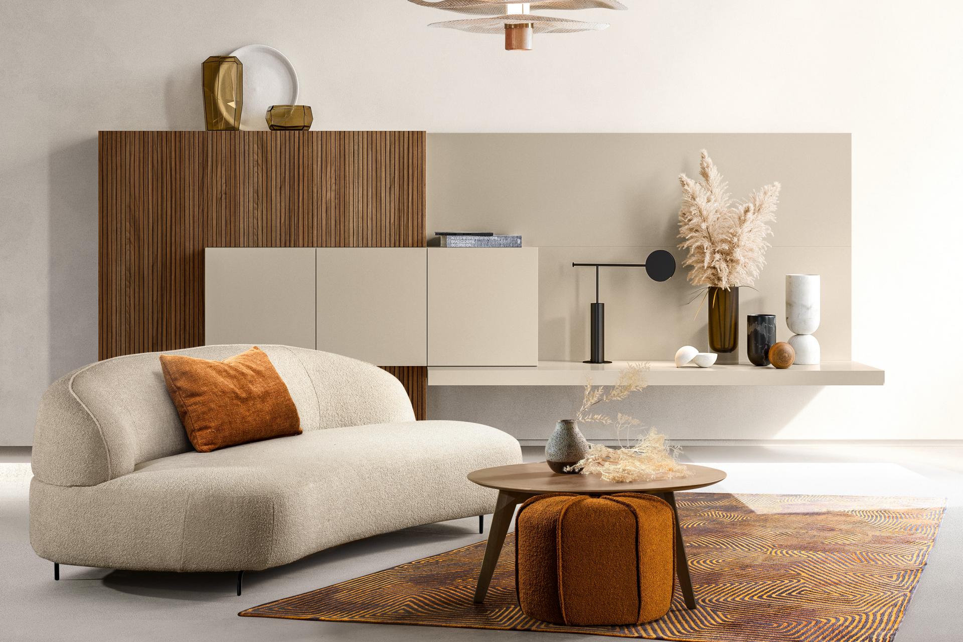 Canapé arrondi en tissu - Story mobilier contemporain et tendance
