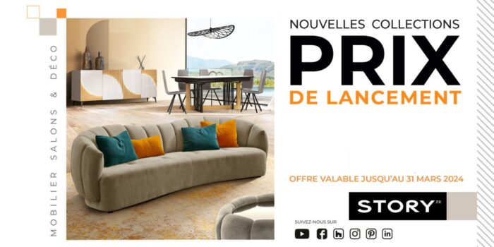 Prix de lancement canapé Stone - Story mobilier