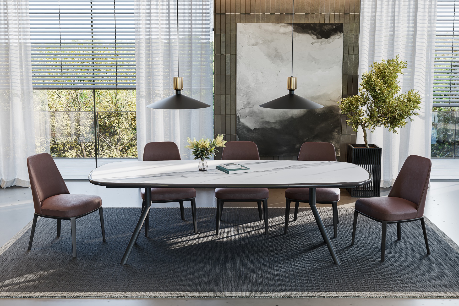 Séjour contemporain design arrondi - Story mobilier