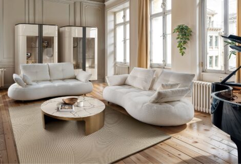 Canapé avec assise arrondie - Story mobilier contemporain