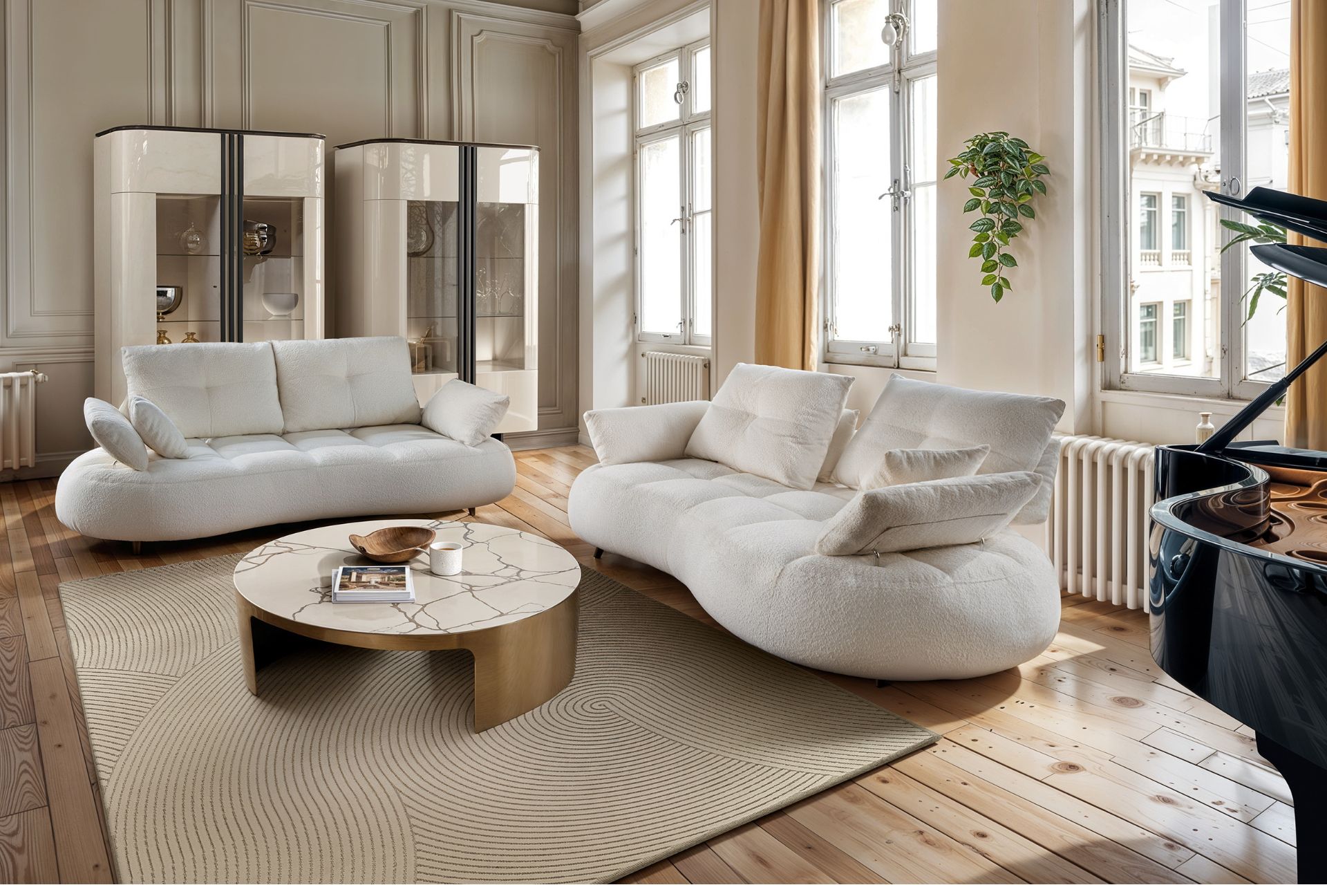 Canapé avec assise arrondie - Story mobilier contemporain