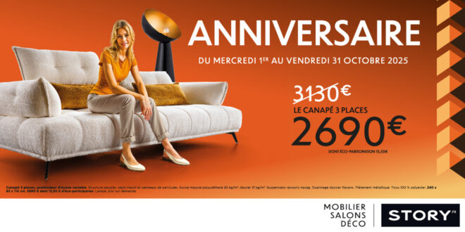 Opération anniversaire Story - mobilier contemporain et tendance