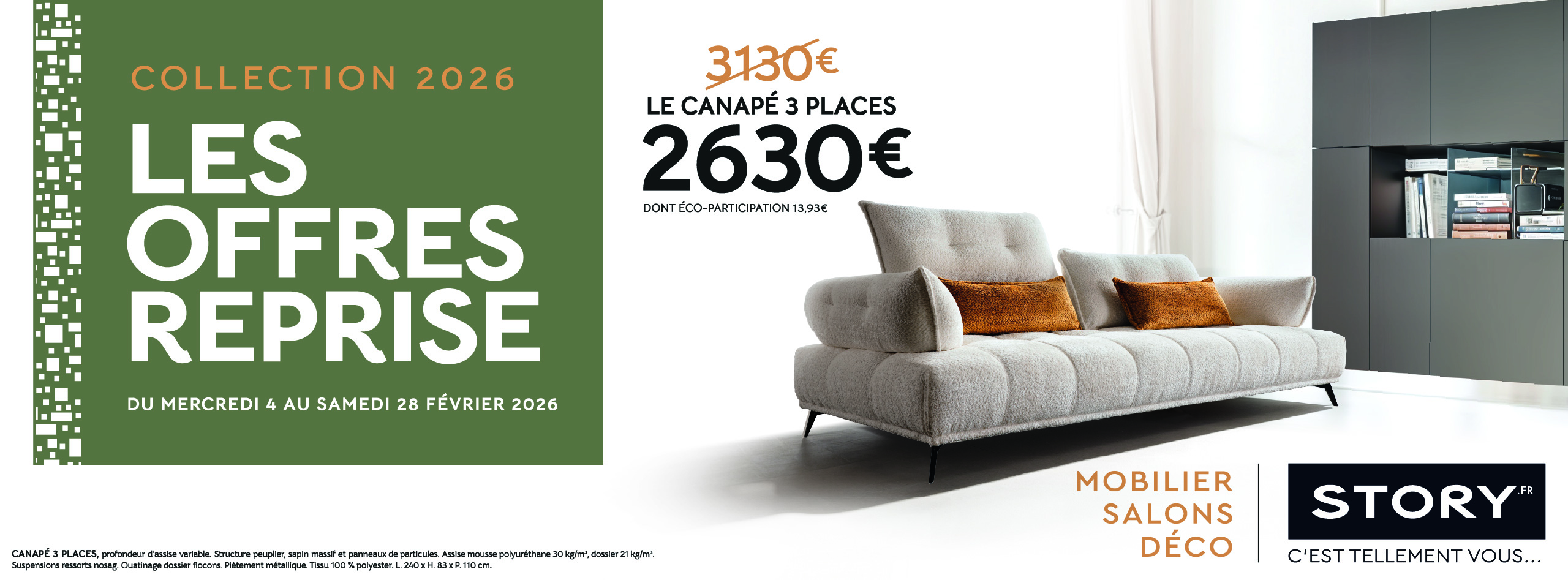 Reprise STORY - mobilier contemporain et tendance