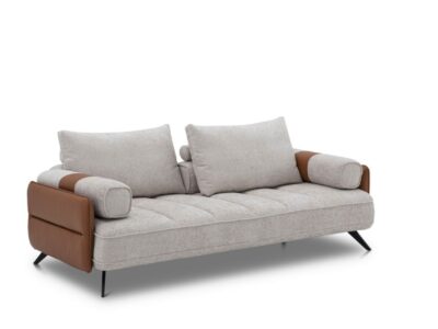 Canapé cuir et tissu - Story mobilier contemporain et tendance